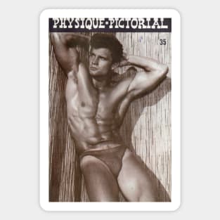 PHYSIQUE PICTORIAL - Vintage Physique Muscle Male Model Magazine Cover Magnet